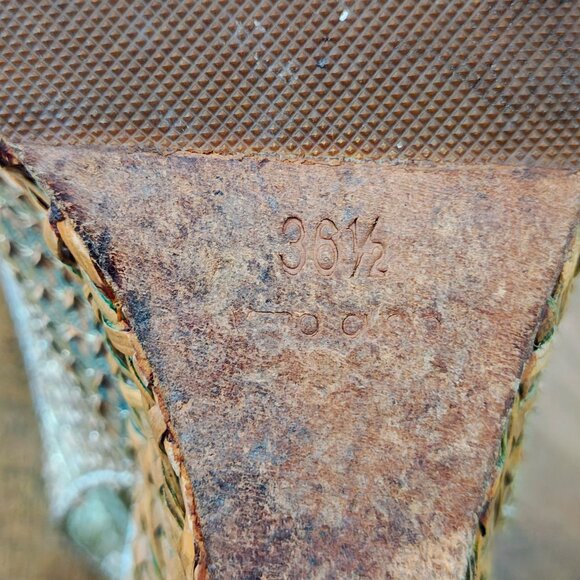 PRADA Woven Wedge Sandals - Picture 2 of 10